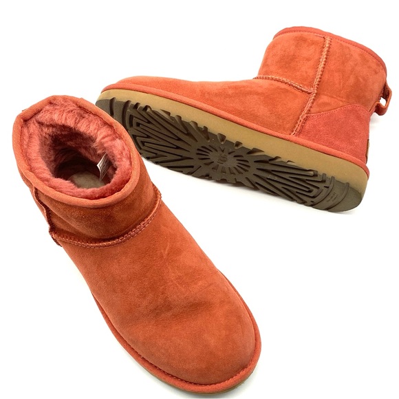 UGG WOMEN'S CLASSIC MINI II BOOT - HIBISCUS PINK WINTER SHORT ANKLE FUR SIZE 7 - Picture 3 of 7